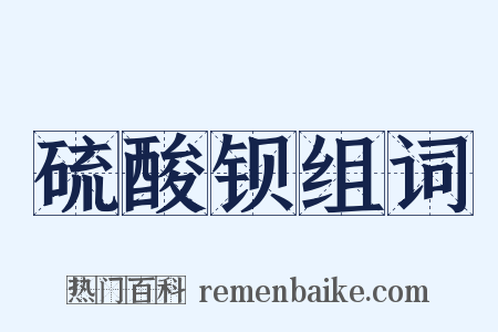硫酸钡组词是什么意思的图片